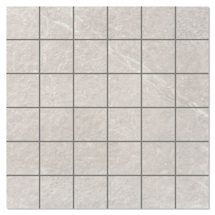 Mosaik Klinker Arkstone Lysegrå Mat-Relief 30x30 (5x5) cm-0